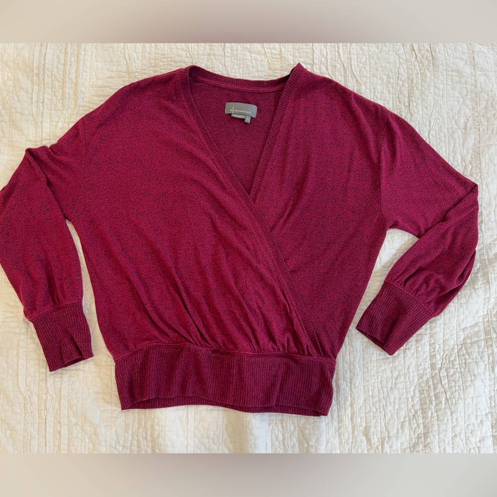 Anthropologie Rocio Hacci Textured Knit Faux Wrap Sweater XL